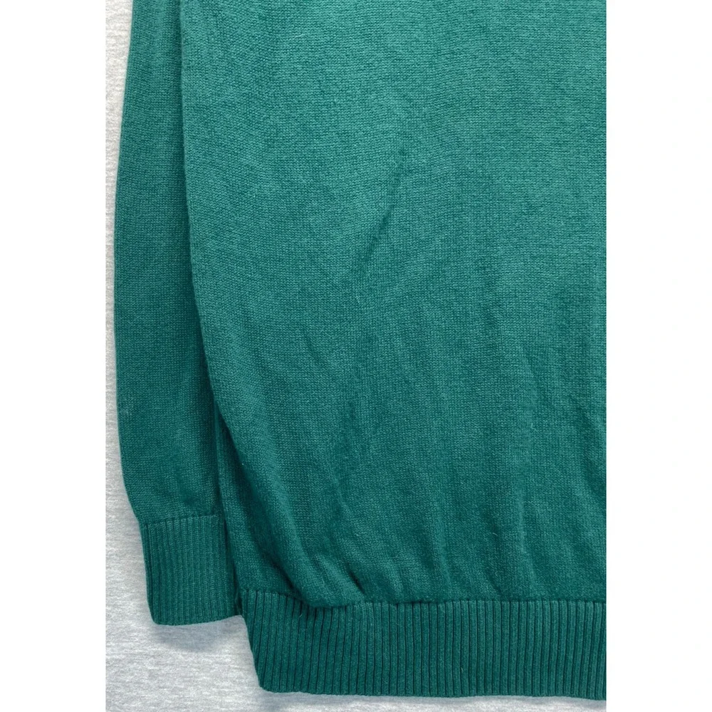The Children's Place Sweater Boys XL 14 Spruce Green Cotton Ribbed Trim V-Neck